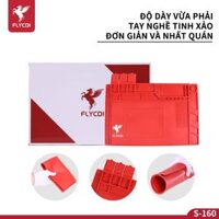 Thảm lót sửa chữa điện thoại chính hãng FLYCDI, Tấm lót dụng cụ sửa chữa điện thoại silicon cách nhiệt, chịu nhiệt
