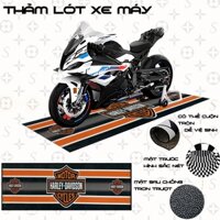 Thảm Lót Xe Máy Davidson Harley Logo Racing Bikes Vintage Decor Trang Trí Trải Sàn Gara Chống Trơn Trượt Dễ Vệ Sinh