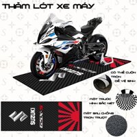 Thảm Lót Xe Máy Suzuki GSX S Series Racing Bikes Đua Xe Decor Trang Trí Trải Sàn Gara Chống Trơn Trượt Dễ Vệ Sinh