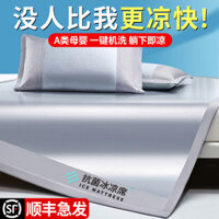 Thảm Lụa Lạnh Mùa Hè Có Thể Giặt Bằng Máy Giặt Chiếu Tre Mây Cỏ Mùa Hè Gấp Chiếu Mềm Ga Trải Giường Ga Trải Giường Công
