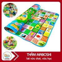 Thảm Maboshi 2 Mặt Cỡ Lớn Cho Bé, Kích Thước 1.8M X 2M, Chất Liệu Xốp Cách Nhiệt, Chống Ẩm, Tặng Kèm Túi Đựng.