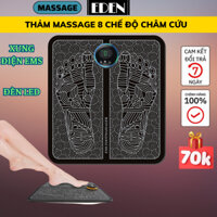 Thảm massage chân 8 chế độ mát xa châm cứu, massage xung điện EMS có đèn Led