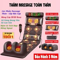 Thảm massage toàn thân, đệm nằm massage hồng ngoại xoa bóp đảo chiều, chườm nóng thảo dược, Nệm, Gối Matxa cổ vai gáy