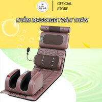 Thảm Massage Toàn Thân Kèm Đệm Massage Chân 12 Điểm, Mát Xa Chườm Ấm Hỗ Trợ Giảm Đau Mỏi Toàn Thân