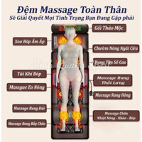 Thảm massage toàn thân, nệm massage tại nhà có kèm gối thảo mộc