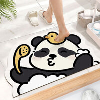 Thảm nhà bếp 40x60cm trang tri, thảm nhà tắm hoạ tiết Gấu Panda xinh xắn, thảm trải sàn chống trơn trượt.