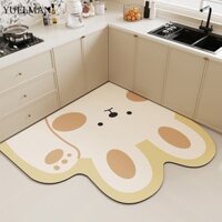 Thảm nhà bếp chống trượt thiết kế động vật dễ thương để trang trí nội thất