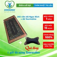Thảm nhiệt trị liệu hiệu Kensonic kích thước 1m*1m8 hỗ trợ giảm tiểu đêm, mất ngủ. Tặng kèm 1 gối đá nóng.