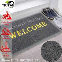 Thảm Nhựa Chùi Chân Welcome 40x60cm nhựa PVC 3A chống trơn trượt, sang trọng, bền đẹp - Hàng mới về