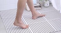 Thảm nhựa lót sàn nhà tắm, nhà vệ sinh, chống trơn trượt tiện dụng, Màu ghi
