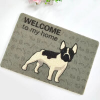 Thảm nhựa rối chống trơn hình chó Pug 40*60cm
