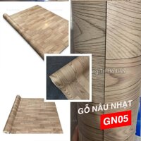 Thảm nhựa trải sàn PVC dán sàn giả gỗ bề mặt nhám khổ 1m nhiều màu đẹp trải phòng ngủ, phòng khách, kho hàng - Gỗ Nâu Nhám GN04