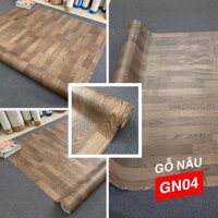 Thảm nhựa trải sàn PVC dán sàn giả gỗ bề mặt nhám khổ 1m nhiều màu đẹp trải phòng ngủ, phòng khách, kho hàng - Gỗ Vàng Nhám GN02