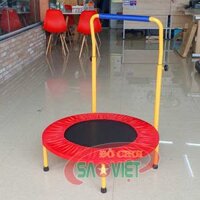 Thảm nhún trampoline lò xo mini cho bé có tay vịn S23NA11