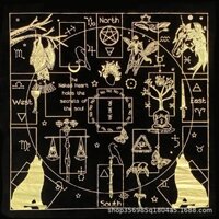 Thảm nhung đen trải bài tarot, witchcraft,.... Khăn treo tường, trải bàn huyền học, chiêm tinh học 12 chòm sao