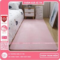 Thảm Nhung Màu Hồng  Thảm Trang Trí Phòng Khách - Phòng Ngủ - Thảm Trải Sofa - Thảm Dành Cho Bé - 160x100