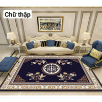 Thảm nỉ bali trải sàn 1m6 x2m3 mẫu kẻ châu âu