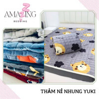 Thảm nỉ nhung YUKI đa năng trải giường, trải sàn hàng bông tấm loại 1
