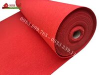 Thảm Nỉ Trải Sàn – Thảm Nỉ Lót Sàn Nhà Văn Phòng Sự Kiện Màu Đỏ Tươi Dày 3mm