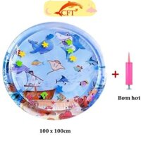 Thảm nước Đệm nước cho bé 100cm chống tràn hoạt hình mua hè mát lưng giúp bé không bị nóng