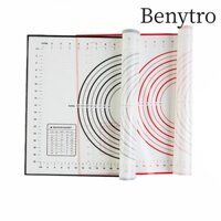 Thảm nướng bánh silicon BENYTRO, Pin lăn có thể điều chỉnh bằng silicon, Dụng cụ nhà bếp Tấm bánh ngọt bằng thép không gỉ Tấm cán bột