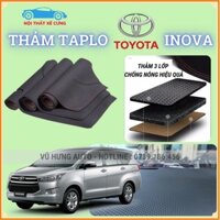 Thảm phủ taplo da INNOVA 2016- 2019 dập vân cacbon cao cấp - Nội Thất Xế Cưng