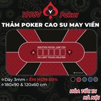 Thảm Poker cao su mặt nỉ trải bàn 10 chỗ chơi Pocker không số 80x40,120x60,180x90cm (Hỏa tốc Hà Nội) - 1996V Poker Shop