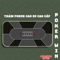 Thảm Poker cao su mặt nỉ trải bàn 10 chỗ chơi Pocker không số 120x60, 180x90cm