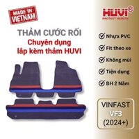 Thảm Rối Lót Sàn Ô Tô Cao Cấp Cho Vinfast VF3 (Chuyên dụng lắp kèm thảm nhựa HUVI)