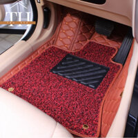 Thảm rối lót sàn ô tô màu đỏ đen nhựa dày thảm trải sàn rối mì tôm