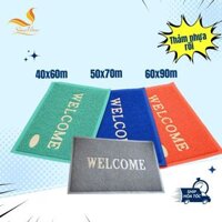 Thảm rối nhựa chùi chân Welcome chống trơn trượt, sang trọng, bền đẹp nhiều màu, đủ size