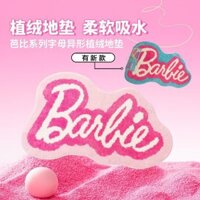 Thảm Sàn MINISO Barbie Thảm Sàn Chữ logo Hình Đặc Biệt Đổ Xô Sàn Thảm Phòng Ngủ Thấm Hút Thảm