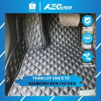 Thảm sàn oto Diamond đen chỉ đen