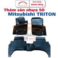 Thảm sàn/Trải lót sàn nhựa TPE 5D đúc nguyên khối dành cho xe Mitsubishi Triton đời 2016-2024-WINAUTO68