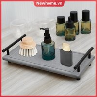 Thảm sấy khô tức thì Thảm sấy bát đĩa bằng đá siêu thấm Diatomite Thảm đá khô nhanh 31x15x2.3 + 3.2cm SHOPTTKC2338