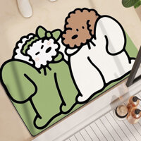 Thảm silicon 40x60cm, thảm nhà bếp, thảm nhà tắm, thảm trải sàn chống trơn trượt nhiều hoạ tiết.