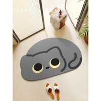 Thảm tắm hoạt hình, thảm rửa chén, thảm chống bụi bẩn, không cần bảo trì, thảm tắm, đất diatomaceous thấm hút, thảm chống trượt