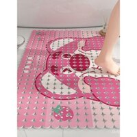 Thảm tắm PVC chống trượt cho phòng tắm, thảm lót chân có lỗ cho trẻ em, phụ nữ mang thai, người già, thảm tắm có mút chân, thảm sàn nhà vệ sinh