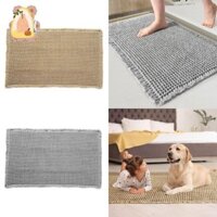 Thảm tắm, Thảm tắm chống trượt siêu thấm cho sàn phòng tắm, Thảm phòng tắm có thể giặt bằng máy có tua rua, Thảm phòng tắm lưng cao su, Siêu mềm