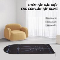 Thảm Tập Cho Con Lăn Tập Bụng, Thảm Tập Yoga Chống Trượt, Có ĐƯờng Hướng Dẫn Tập Cơ Bụng
