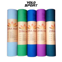 Thảm Tập Gym Yoga 2Lớp Dày 8mm Zera Mat Cao Cấp Thể Thao Không Mùi Hôi Chống Trượt Tặng Kèm Dây Buộc