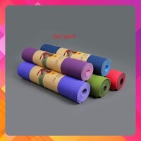 Thảm Tập Gym, Yoga Chất Liệu TPE Cao Cấp 2 Lớp 6mm , Bám Chống Trơn, Không Mùi