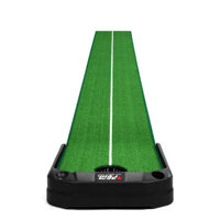 THẢM TẬP PUTTING GOLF ĐIỀU CHỈNH ĐỘ DỐC CÓ MÁY TRẢ BÓNG - PGM TL026 GOLF PUTTING MAT WITH ELECTRIC AUTO GOLF BALL BOUNCE BACK DEVICE - Thảm cỏ Nylon