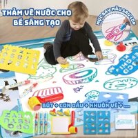 Thảm tập vẽ màu nước SIZE LỚN,  có thể tái sử dụng, kèm bút vẽ, khuôn vẽ