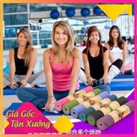 Thảm tập Yoga 2 lớp TPE dày 6mm, thảm tập Gym chống trơn trượt và không thấm mồ hôi [HÀNG LOAI 1 DÀY ĐẸP]