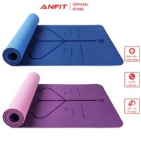 Thảm Tập Yoga 6mm Định Tuyến 2 Lớp TPE Chống Trượt Cao Cấp ANFIT