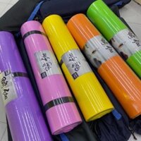 Thảm tập yoga CAO CẤP chống trượt tập gym, thể dục tại nhà cao cấp cao su non tấm TPE 2 miếng lớp lót dày 5mm 7mm
