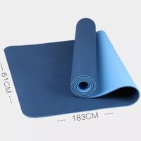 Thảm Tập Yoga Chống Trượt ( Tặng túi sách) 2 Lớp Dày 6mm Chất Liệu Cao Su Non TPE Cao Cấp YOGA CAT