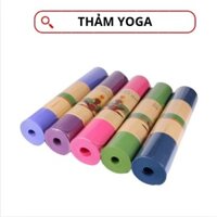 Thảm Tập yoga chống trượt 2 lớp dày chất liệu cao su non TPE cao cấp PLSHARK