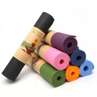 Thảm Tập Yoga Chống Trượt 2 Lớp Dày 6mm Chất Liệu Cao Su Non TPE Cao Cấp